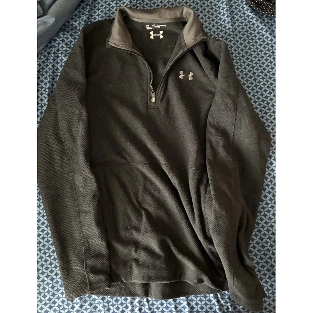 Men's Under Armor Loose Fit Men's Large Tall Black Pullover